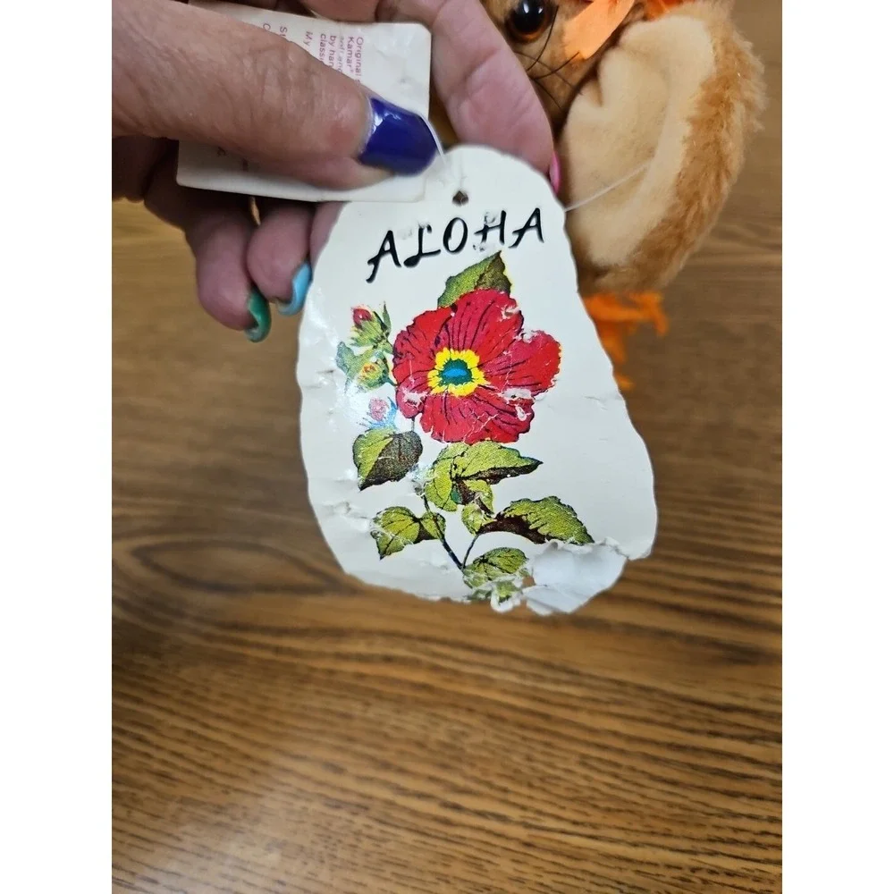 Vintage Kamar Aloha‎ Mouse Plush Toy Adorable W/tags(worn) 6.5